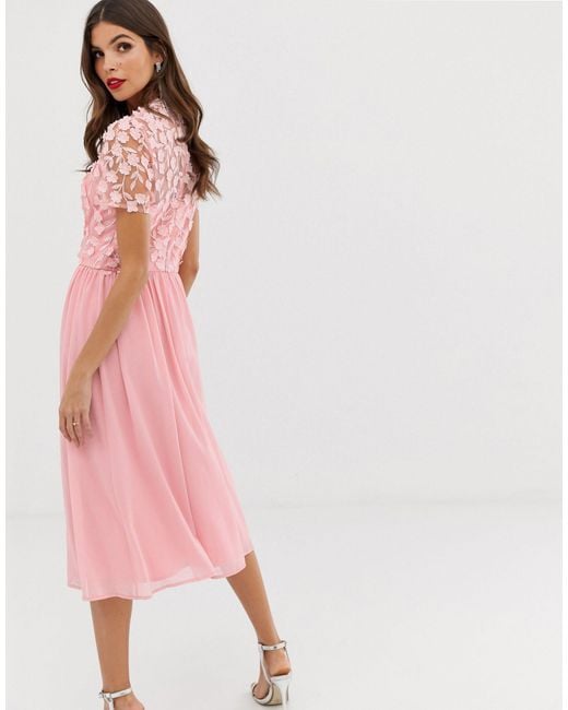 chi chi london 2 in 1 lace dress with tulle skirt in black