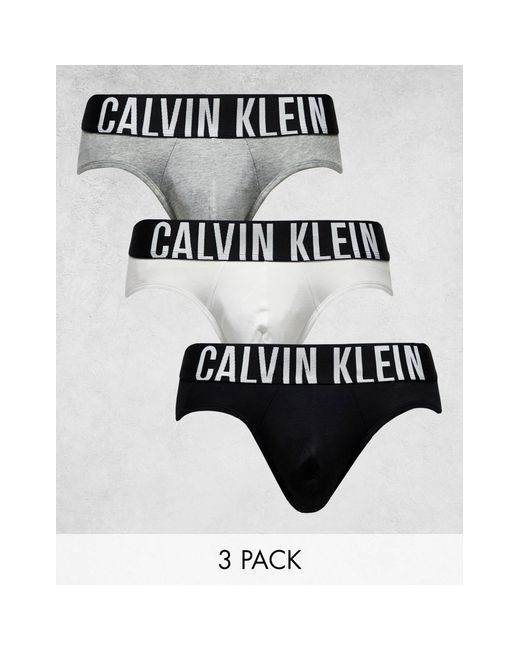 Calvin Klein White Intense Power Cotton Stretch Briefs 3 Pack for men
