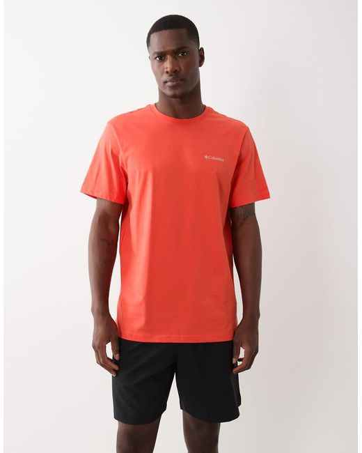 Columbia Red Csc Outdoor Back Graphic T-shirt for men