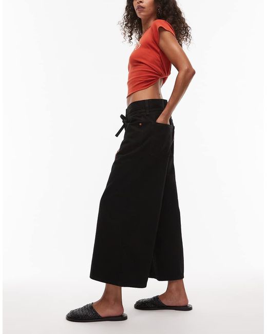 Levi's White Xl Wide Leg Culotte Jeans