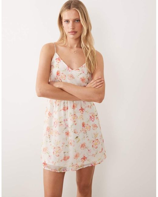 Vila Pink Woven Cami Mini Dress