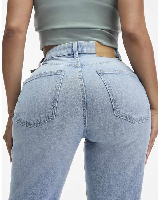 Cotton On Blue Curvy Stretch Straight Jean