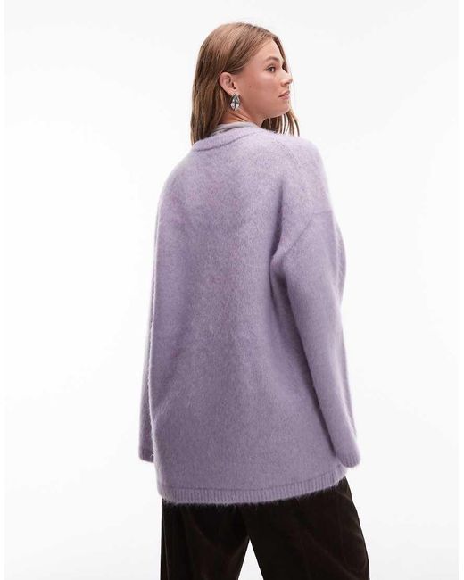 & Other Stories Purple Mohair And Wool Oversized Sweater