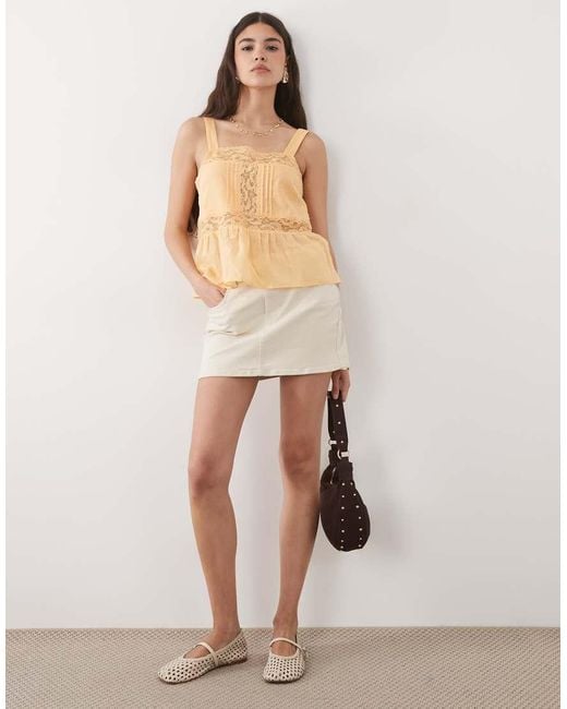New Look Natural Lace Cami Top