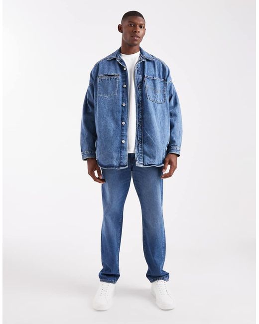 Levi's Blue Twisted Denim Shacket for men
