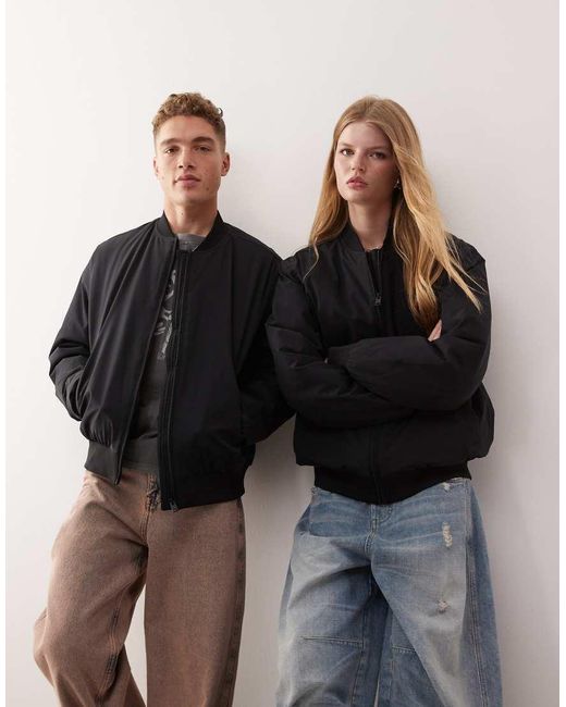 Champion Black Unisex Bomber Jacket