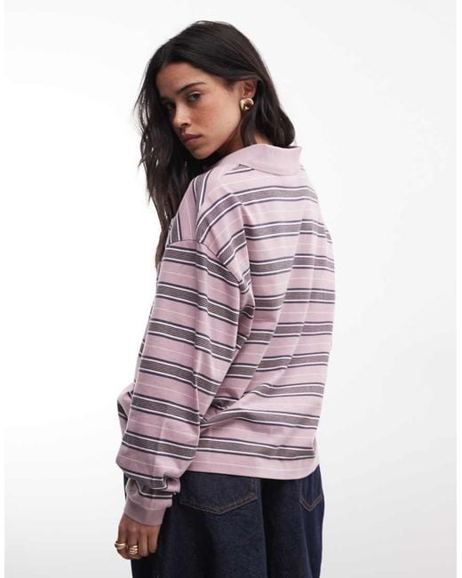 Carhartt Purple Bronson Long Sleeve Polo
