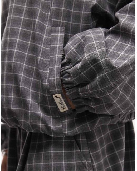 Collusion Black Oversized Tailored Track Top