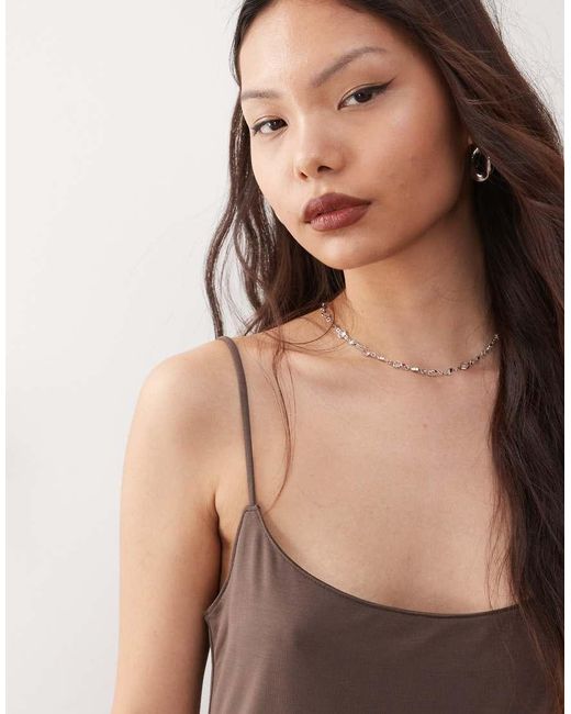 Weekday Mini Jurk in het Brown