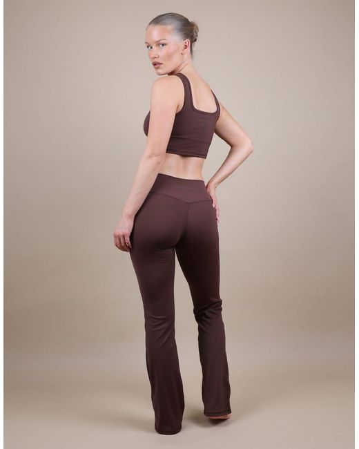 SIMMI Natural Ruched Front Flared Leggings