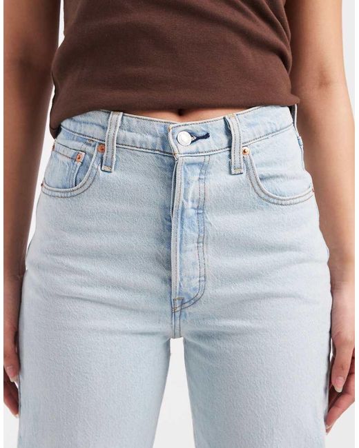 Levi's Blue Ribcage Straight Ankle Jeans
