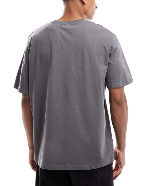 Jack & Jones – 5er-pack oversize-t-shirts in Gray für Herren