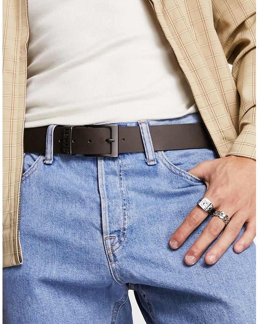 Levi's Blue Seine Leather Belt for men