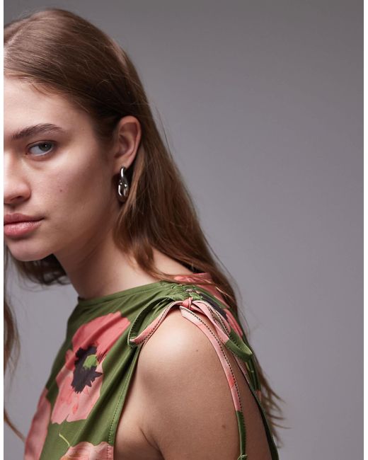 TOPSHOP Brown – tanktop aus mikrofaser