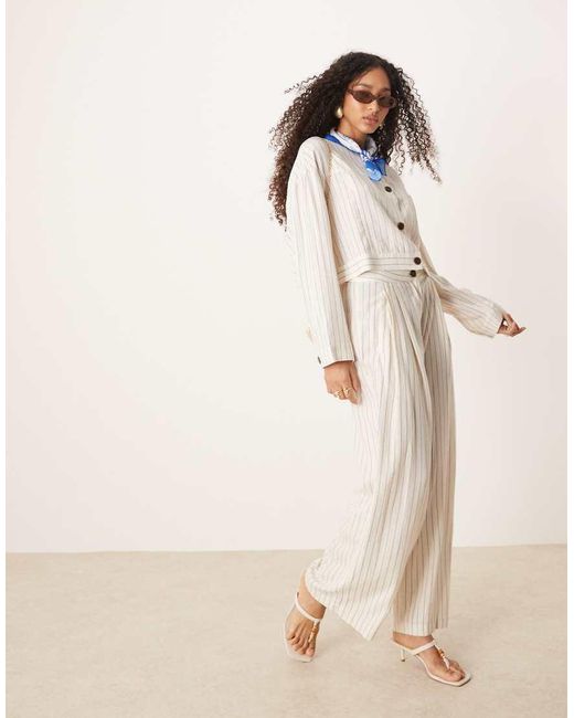 Aware Natural Linen Touch Buttondown Top Co-ord