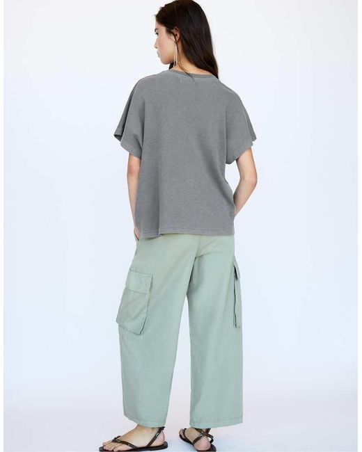 T-Shirt Oversize Medio Con Maniche Ampie di Pull&Bear in Gray