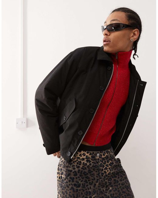 Weekday Black Andy Oversized Jacket for men