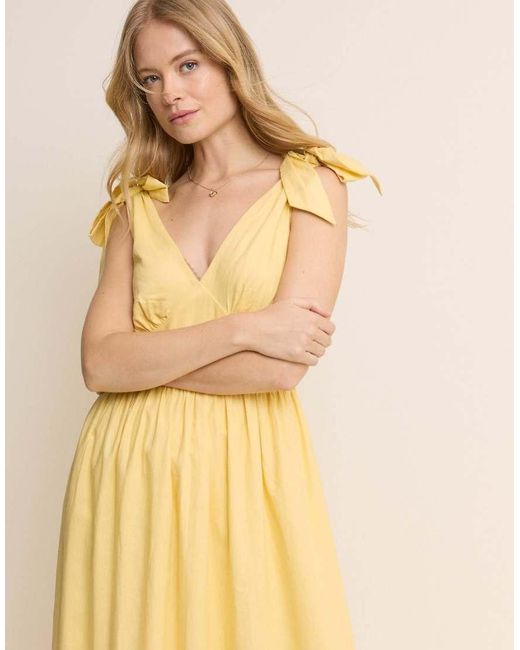 Nobody's Child Yellow Tiered Coen Midi Dress