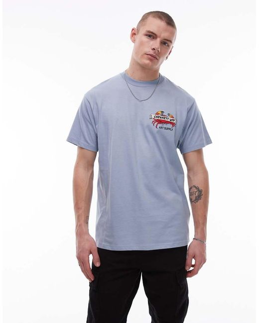 Carhartt T-Shirt Met Grafische Print in het Gray voor heren