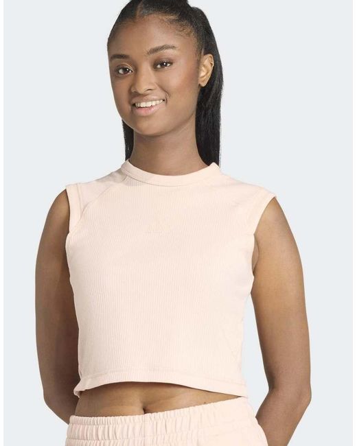Adidas Originals Natural All Szn Rib Tank Top