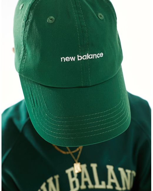 New Balance Green Linear Logo Cap for men