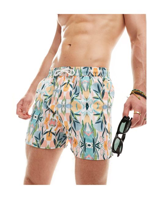 Another Influence Blue Swim Shorts Co Ord for men