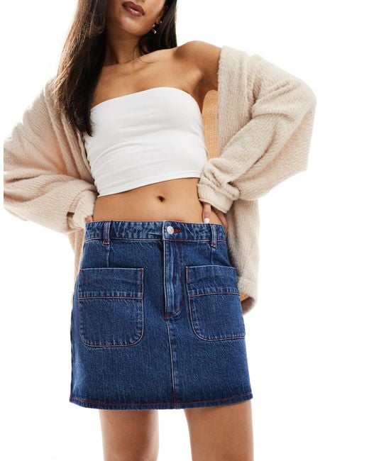 ASOS Blue – minirock aus denim
