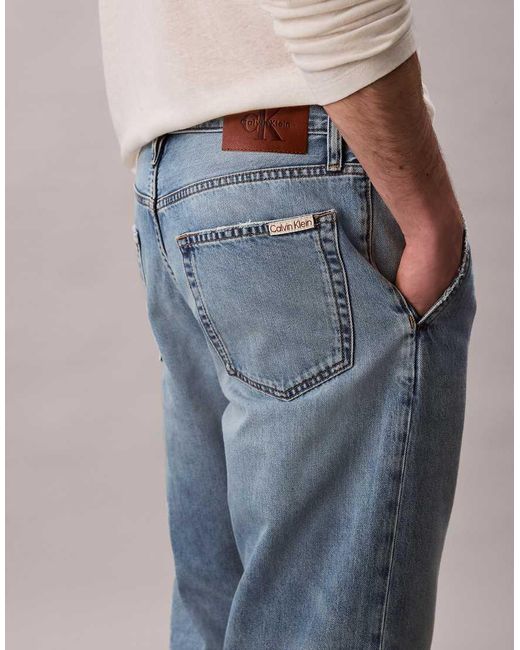 Calvin Klein Toelopende Jeans in het Blue voor heren