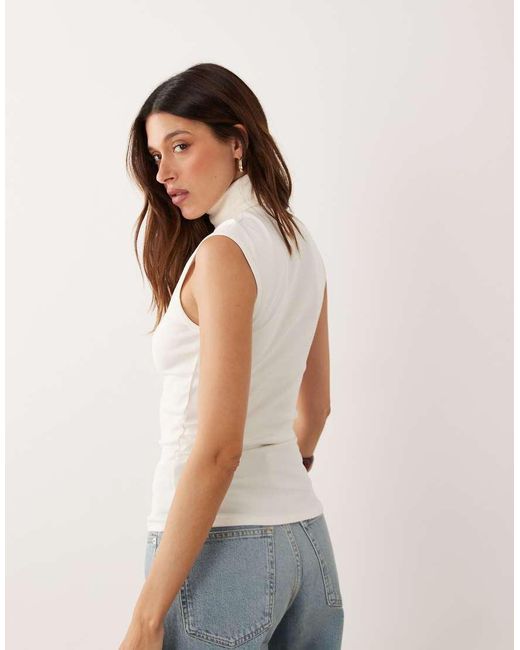 ASOS Blue Funnel Neck Tank Top