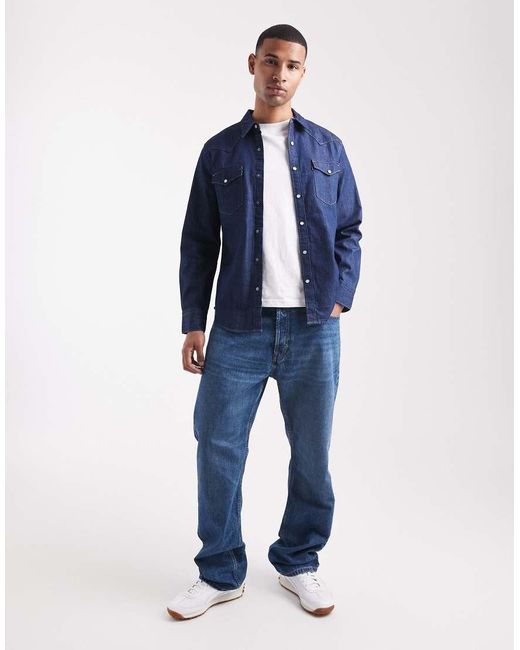 Levi's Blue Barstow Western Standard Fit Denim Shirt for men