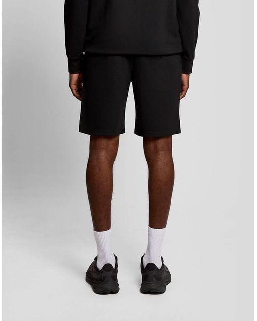 Lyle & Scott Black Mid Layers Fly Fleece Shorts for men