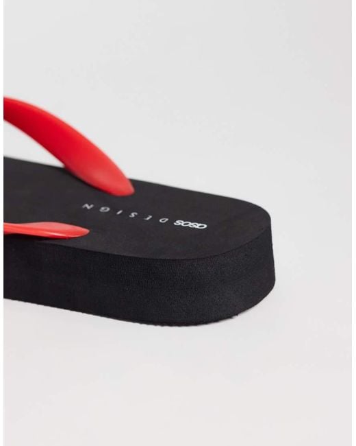 ASOS Red Flavio Flip Flops