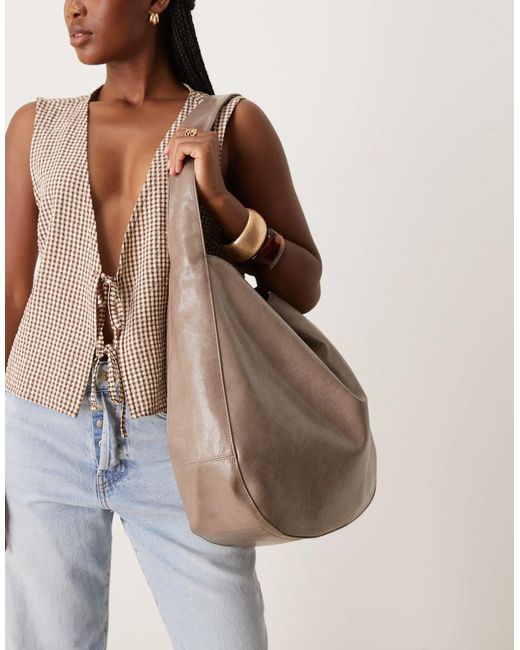 ASOS Brown Scoop Tote Bag