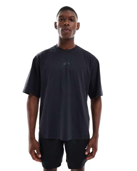 Adidas Originals Blue Adidas Training Power Oversize Tee for men