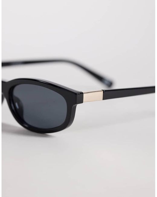 ASOS Blue Slim Oval Square Sunglasses