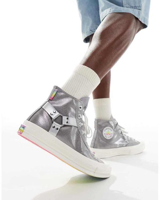 Pride Chuck 70 Hi di Converse in Metallic