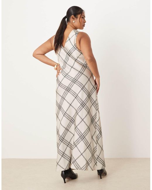 ASOS Natural Asos design curve – träger-midikleid aus satin