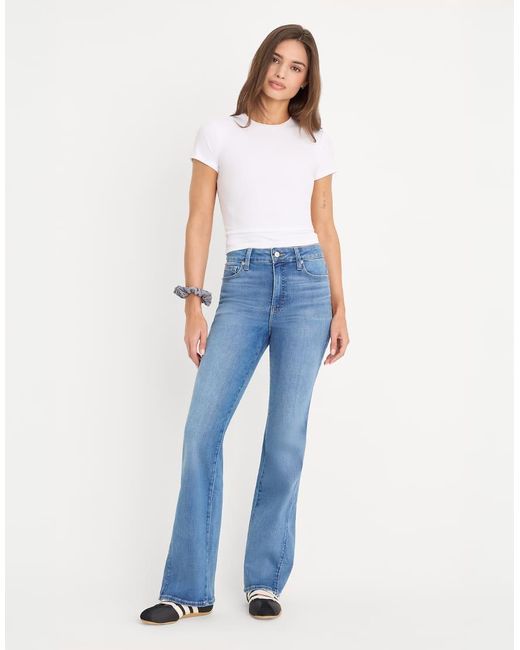 GOOD AMERICAN Blue Soft Tech High Waist Bootcut Jeans