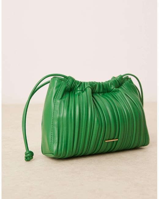 Calvin Klein Green Plisse Cross Body Bag