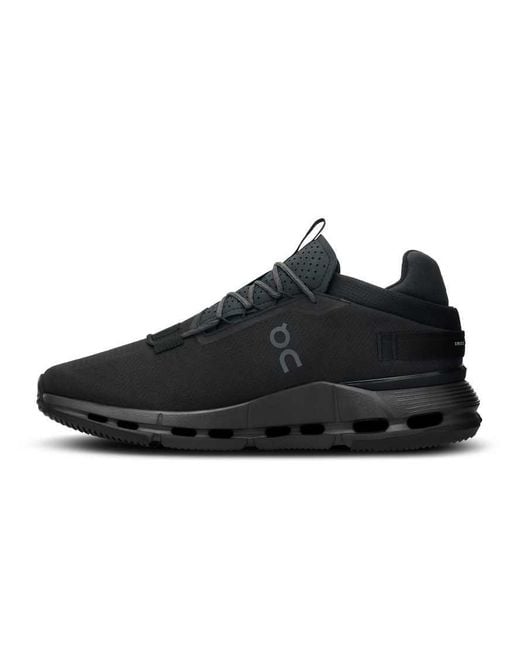 On Shoes Black Cloudnova 2 Lifestyle Trainer