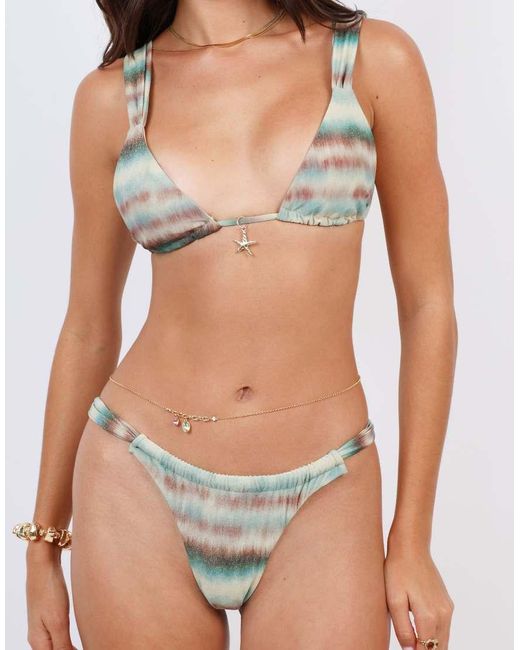 SIMMI Multicolor Tie Dye Thick Strap Bikini Top