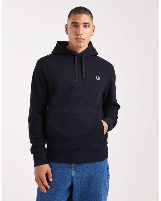 Fred Perry Blue Monogram Hoodie for men