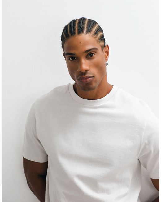 ASOS – basic-t-shirt in White für Herren