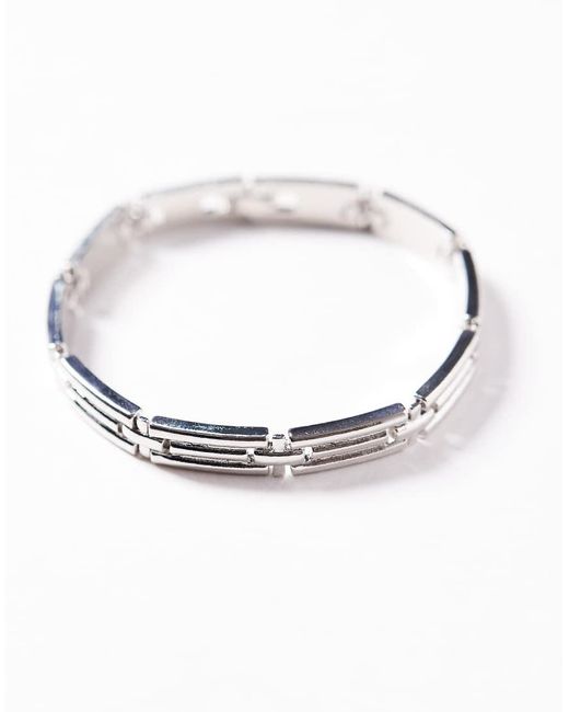 Bracciale Stile Orologio Argentato Con Dettagli di ASOS in Blue da Uomo