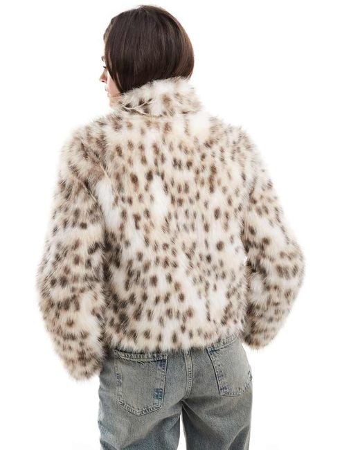 New Look Metallic Faux Fur Coat