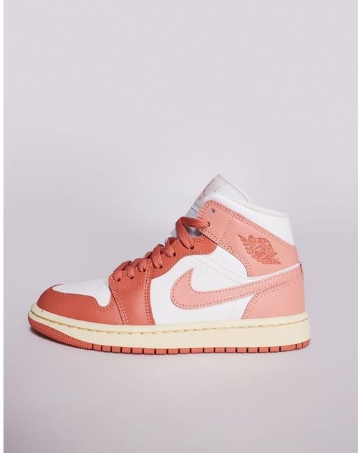 Nike White Nike Air 1 Mid Trainers