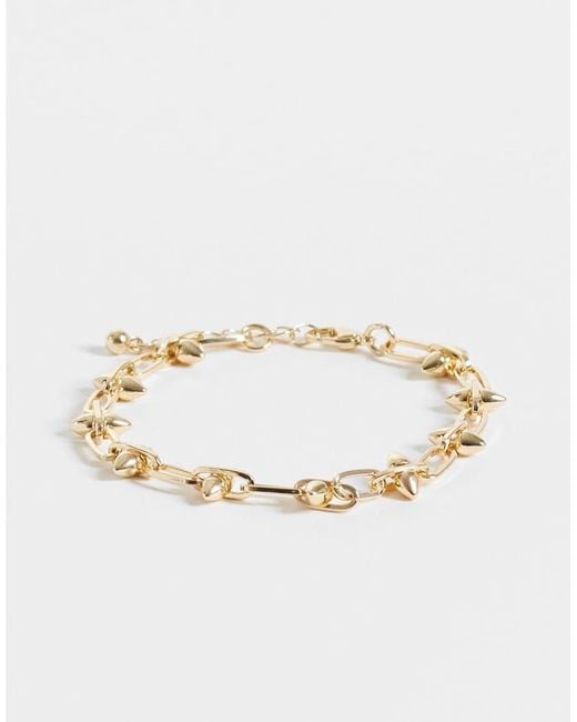 Reclaimed Vintage Metallic Unisex Chain Link Bracelet