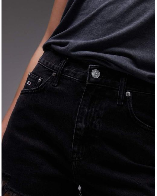 Tommy Hilfiger Gray Denim Hot Pants With Raw Edge