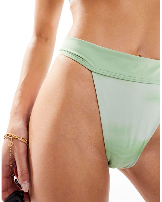 Vero Moda Green Mix And Match High Waisted Brazilian Bikini Bottoms