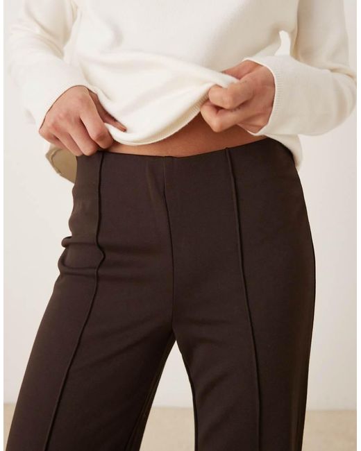 Mango Natural Pleat Front Flared Trouser